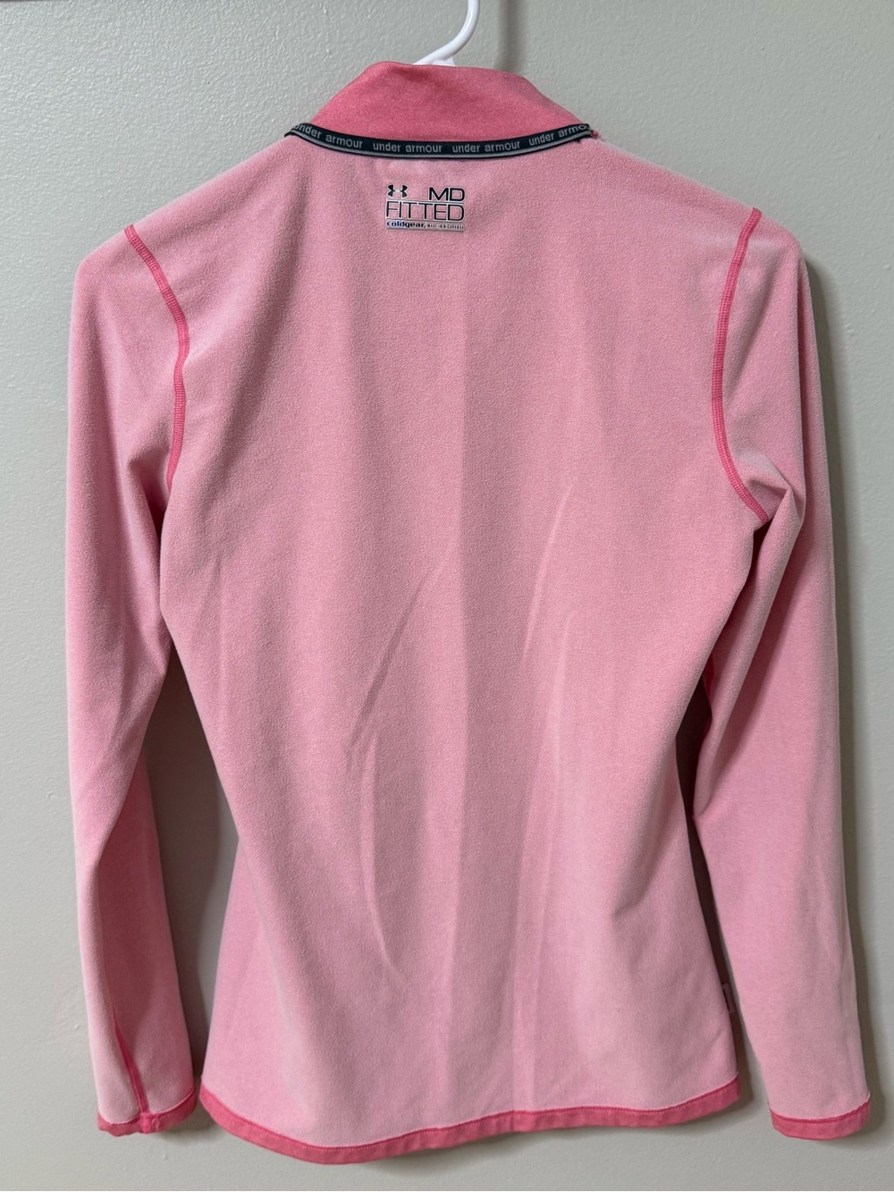 Under Armour Cold Gear Womens Pink Longsleeve Compression Mock Neck Shirt Medium - Picture 7 of 8
